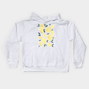 Watercolor lemons vintage Kids Hoodie